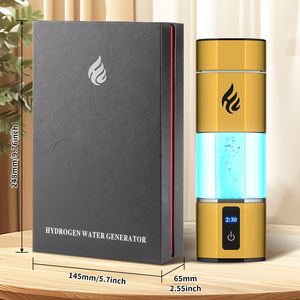 新款时尚发光二极管显示器可调5000ppb 8000ppb SPE PEM智能氢水瓶发生器氢离子发生器瓶 - Product Image 2