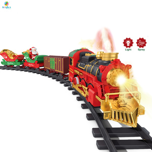Cổ Điển Hơi Nước Giáng Sinh <span class=keywords><strong>Train</strong></span> Set B/<span class=keywords><strong>O</strong></span> <span class=keywords><strong>Train</strong></span> & Theo Dõi Đồ Chơi Cho Trẻ Em Điện Mô Hình Đường Sắt Nhựa Khe Cắm Đồ Chơi Cho Ngoài Trời Vui Vẻ - Product Image 2