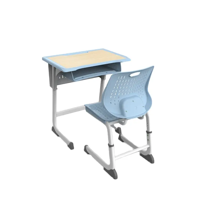 Conjunto escolar completo com mesas e cadeiras ajustáveis para estudantes