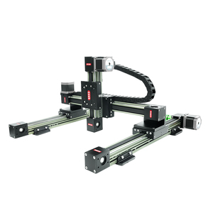 QRXQ-Robot de pórtico XYZ, enrutador CNC de escenario, mesa motorizada de 3 ejes, Riel de guía de correa de movimiento lineal con motor paso a paso