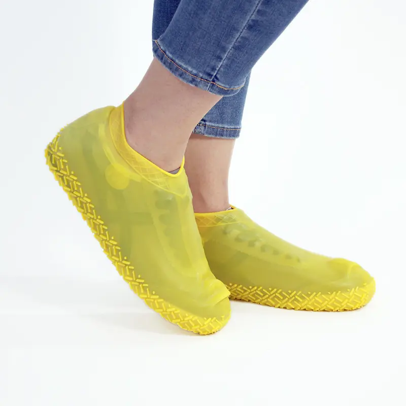 Couvre-chaussures de protection en silicone pour pluie Offre Spéciale anti-dérapant imperméable Polybag unisexe en caoutchouc bottine et chaussons 120g