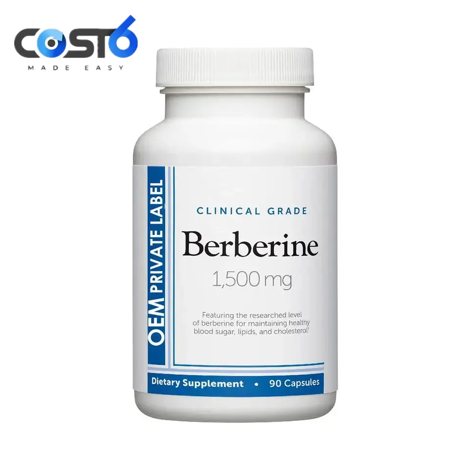 Добавки с бербериновыми капсулами из берберина HCL и цейлонской корицы, здоровая добавка, Берберин поддерживает метаболизм глюкозы