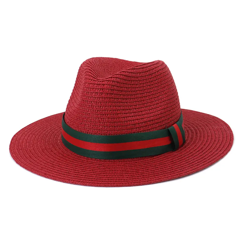 Wholesale Straw Hats Ready to Ship Panama Straw Fedora Hats for Women and Man Sun Hat