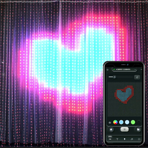 Cortina de luces Led RGB con Control por aplicación, iluminación inteligente, decoración navideña, IP65, personalizada, para bodas - Product Image 1