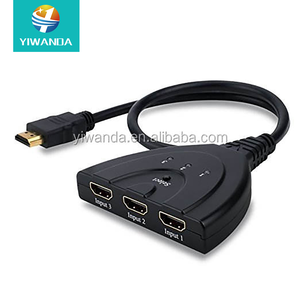 Switcher HDMI 3 in 1 adattatore cavo hdmi 1080p 3 in 1 completo con 3 ingressi di commutazione automatici extensor conector hdmi