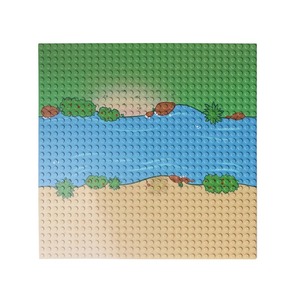 Custom Printed 32x32 Baseplate DIY Kids Construction Toy-River Ocean Island <strong>Pattern</strong> <strong>Building</strong> <strong>Blocks</strong> for Ages 5 to 7 Years