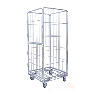 Zinc Surface Finish Silver Plating Steel <strong>Logistic</strong> Roll <strong>Container</strong> with Large Capacity - Product Image 1