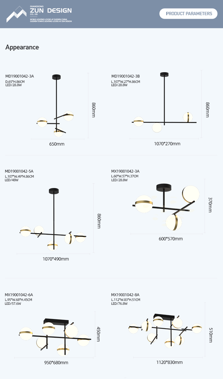 Factory Price Nordic Luxury ball decoration corridor chandelier family interior pendant light for hotel design