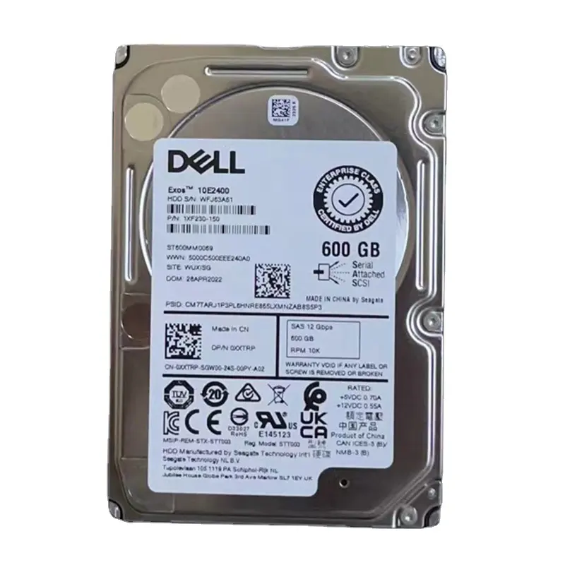 Yeni Dell 600G SAS2.5 10K Hdd sabit Disk 3.5 stokta iyi indirim