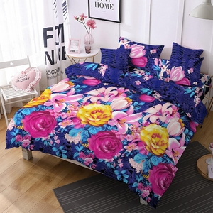 Nhà dệt Duvet cover Chất liệu hoa in sợi nhỏ vải 100 Polyester <span class=keywords><strong>Comforter</strong></span> vải - Product Image 3