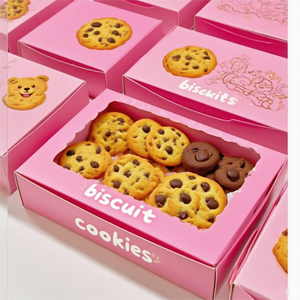 Lớn brookie Cookies hộp giấy bao bì các tông màu hồng duy nhất nhỏ sang trọng giáng sinh tùy chỉnh Cookie hộp - Product Image 5