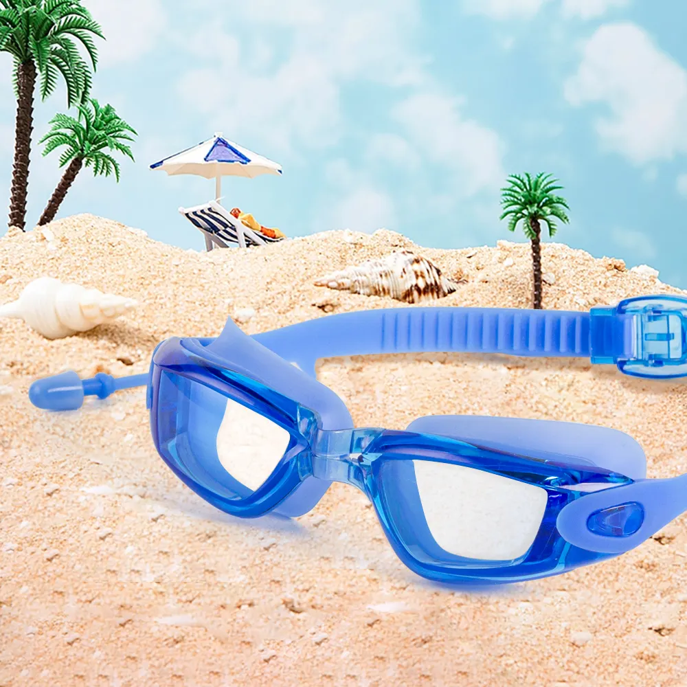 big eye googles high free wholesale cartoon set silicone waterproof racing mirrored cheap fun swimming goggles with cap