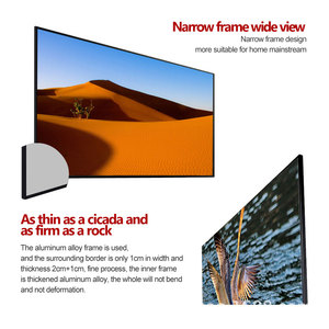 100 "16:9 Marco fijo 4K Hd Alr Pantalla de proyector Montado en la pared Metal 1,2 cm Marco estrecho Pantalla de proyector antiluz - Product Image 5