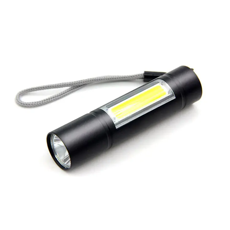 Mini Aluminum Portable COB Flashlight Torch Keychain Pocket Flashlight Easy To Carry On