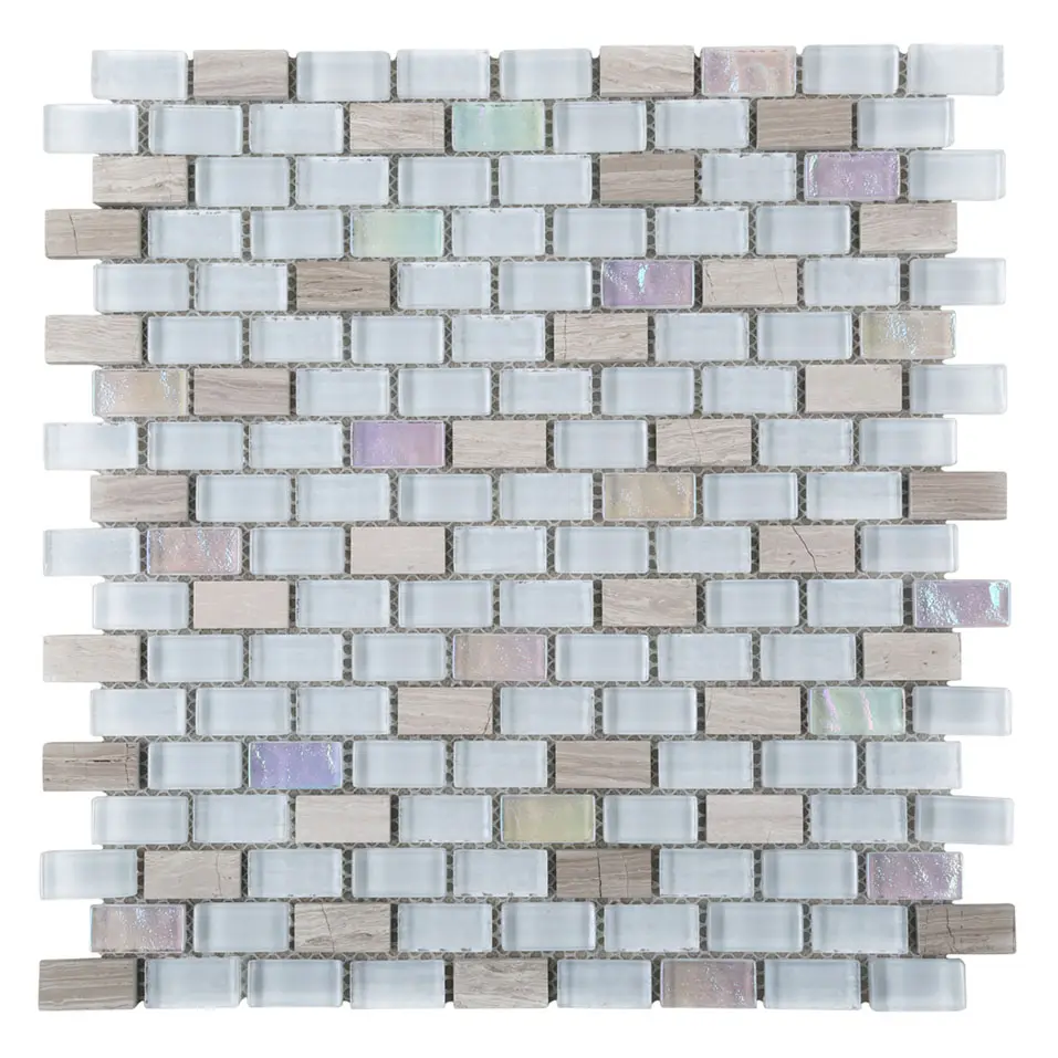 HSPA07 Candy color glossy surface tile glass stone mosaic for luxury villa