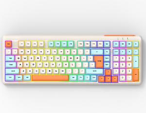 Venta caliente recargable Anti-ghosting Abs 98% inalámbrico BT Teclado retroiluminado para oficina silenciosa - Product Image 4