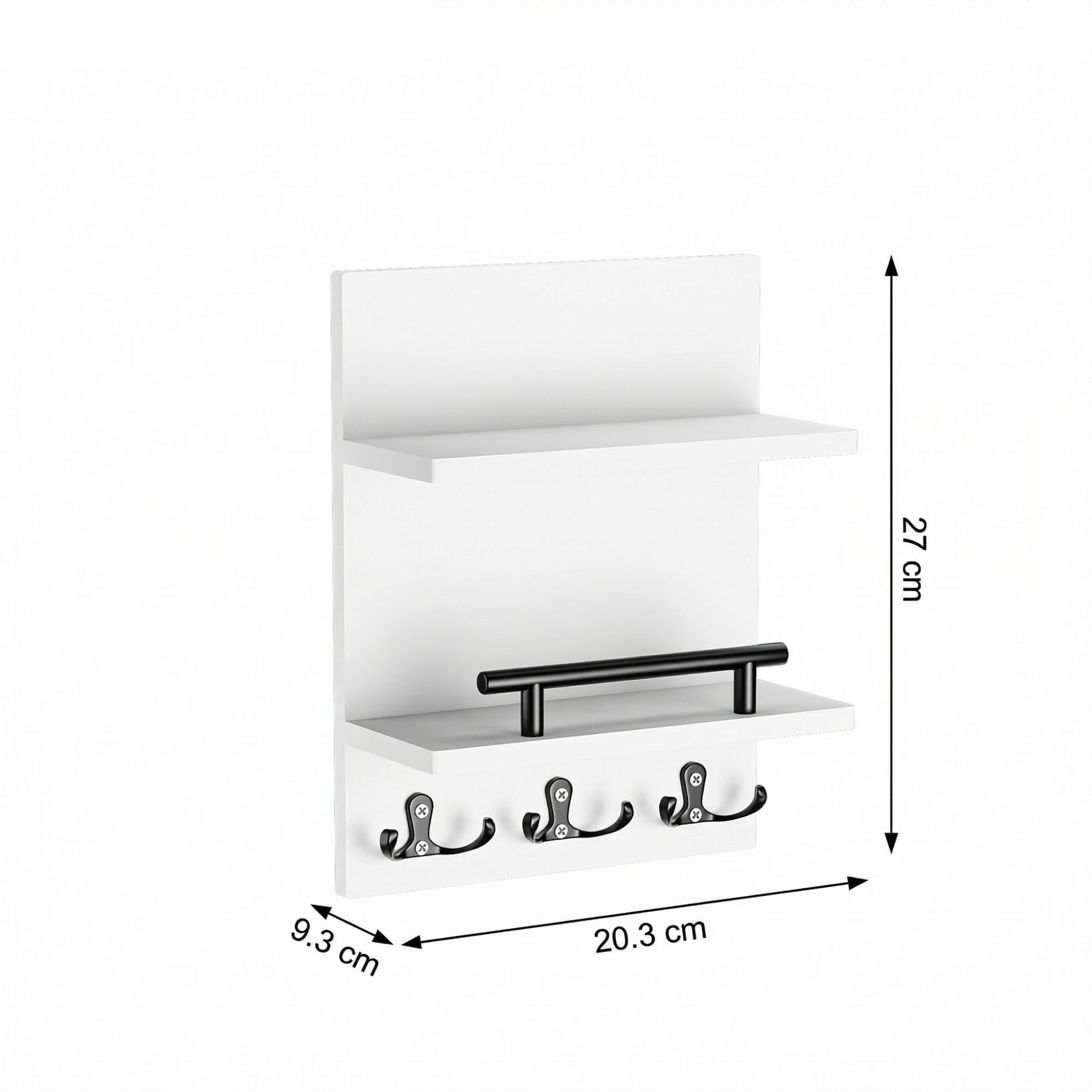PVC Wall-Mounted Key Holder Type A - Square