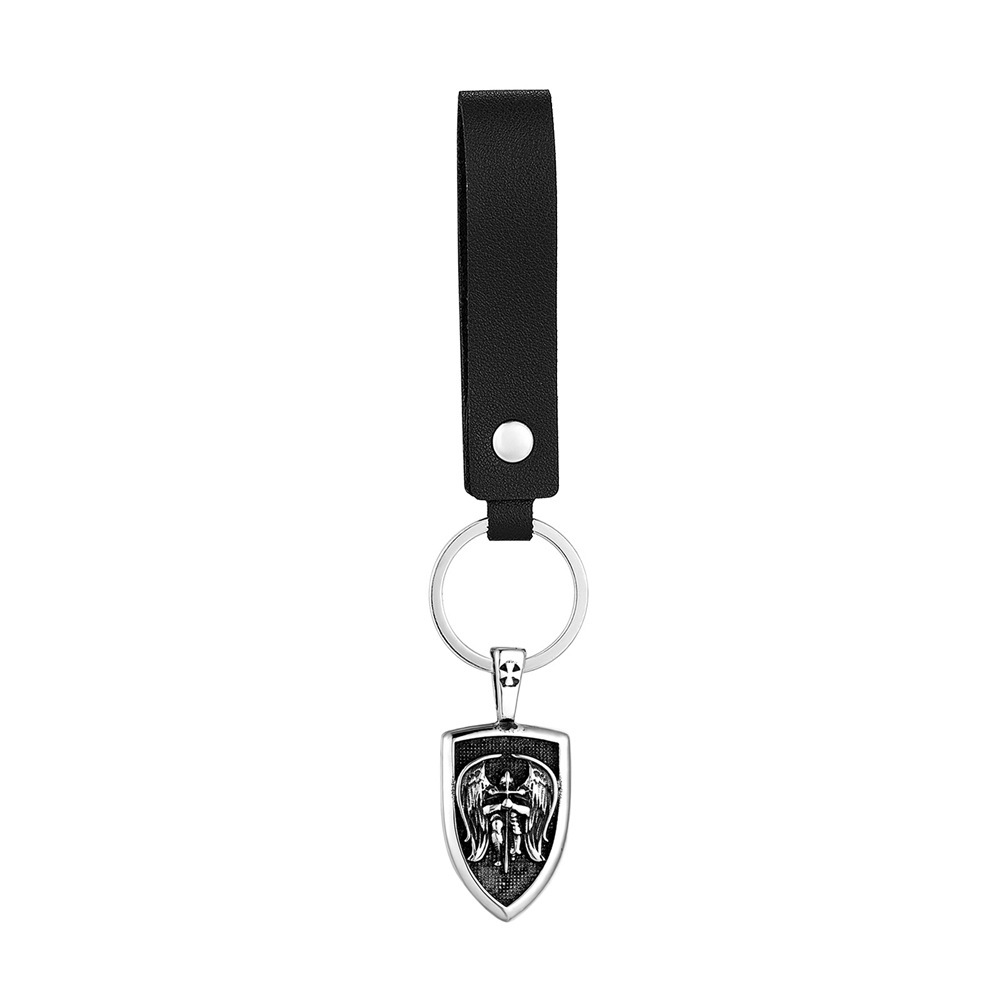 Leather pendant keychain