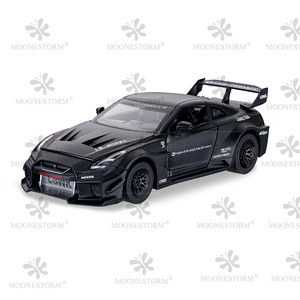 รถโมเดล GT-R หลายสีพร้อมเสียงและแสงรถเหล็กขนาด 1/32 ของเล่นรถโลหะแบบดึงกลับได้ - Product Image 5