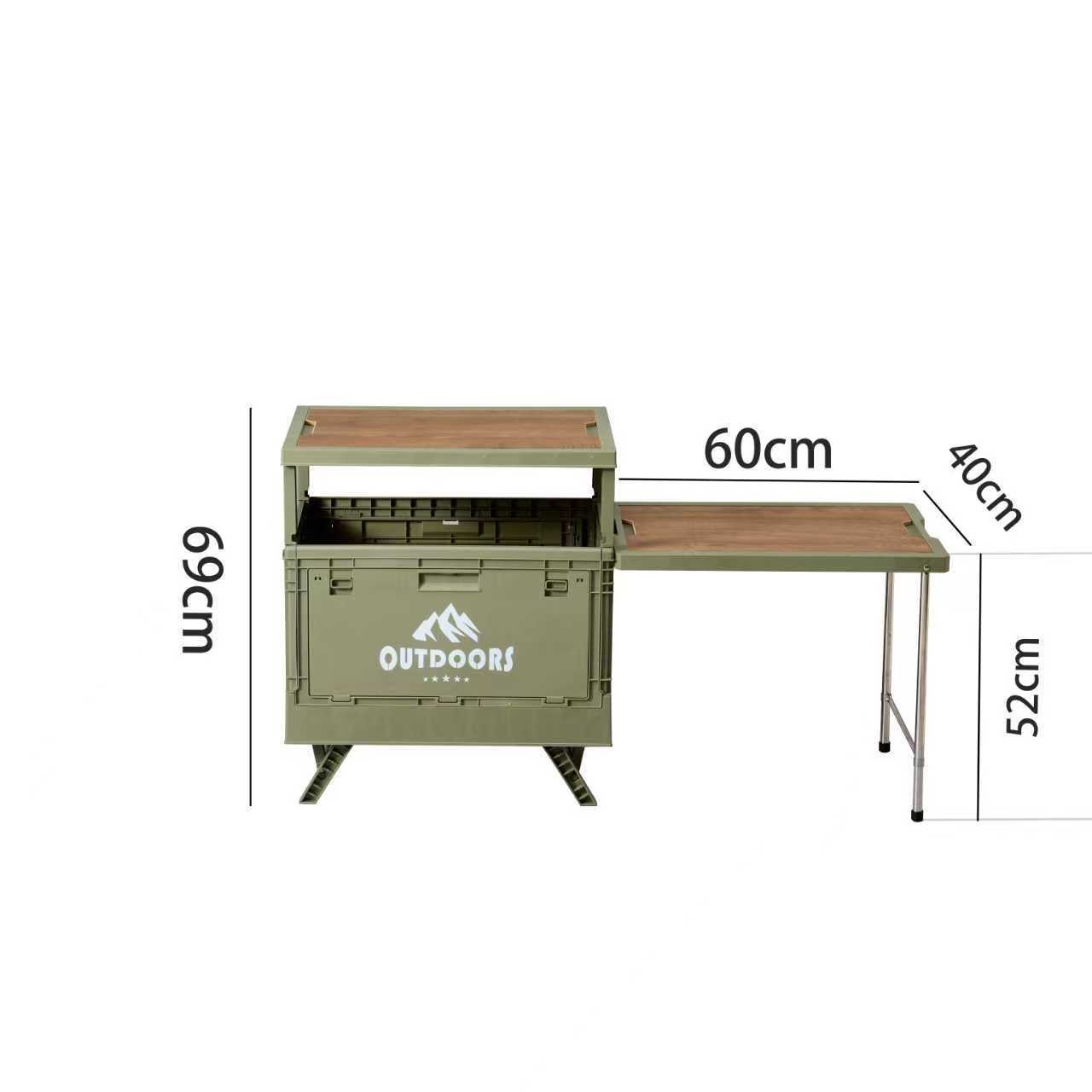 Outdoor box, 1 table - green