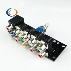 Interruptor de señal de Audio, placa de selección de entrada RCA, fuente de Audio de 4 vías, Selector de relé de señal, placa de conmutación para cine en casa