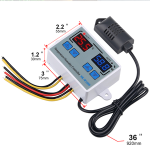 Controlador Digital de temperatura y humedad para incubadora, interruptor de calefacción de refrigeración, termostato, Sensor NTC, AC110-220V de XK-W1099 - Product Image 6