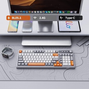 GK210 <strong>Wireless</strong> Color Blocked Keycap Mechanical Tactile <strong>Keyboard</strong> Notebook Tablet Typing Office E-sports Game Portable <strong>Keyboard</strong> - Product Image 4