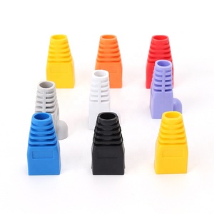 8P8C ป้องกัน Cat5 Cat6 RJ45 ฝาครอบปลั๊กโมดูลาร์ PVC ขั้วต่อรองเท้าบู๊ทส์ปลั๊ก rj45 - Product Image 2