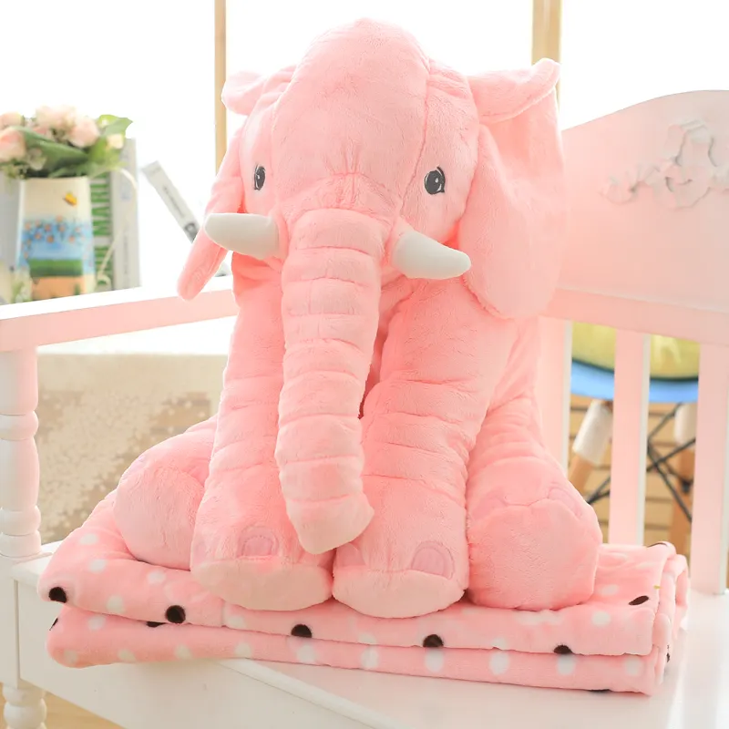 Elefante de peluche personalizado, almohada de juguete gris