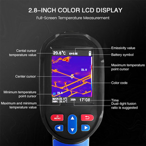New Economical Handheld Thermal Imager IR Resolution 120*90 Visual <strong>Infrared</strong> -4&#8457; to1022&#8457; 2.8&quot; Type-<strong>C</strong> Thermal Imaging Camera - Product Image 2
