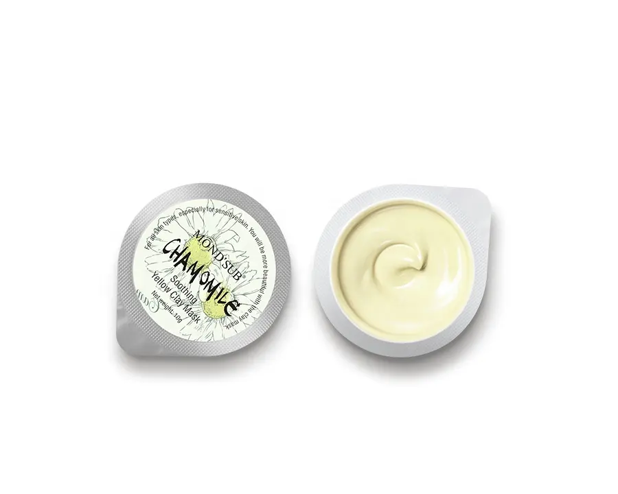 Oem AMP imballaggio camomilla custom organico corpo maschera di fango del mar morto viso giallo maschera di argilla con private label