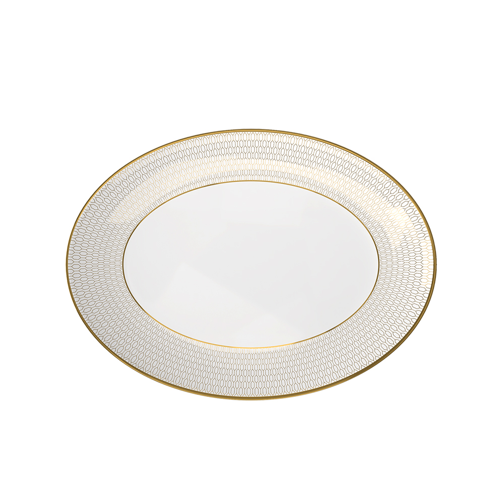 Assiette ovale blanche - 25 cm