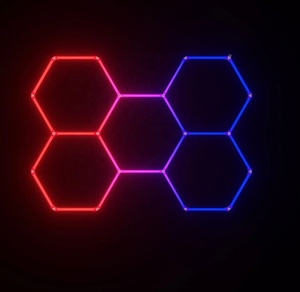 Luce esagonale con griglia a soffitto con dettagli rgb Garage esagrid luce esagonale lampada da soffitto per Bar da palestra - Product Image 6