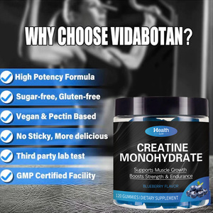 Kreatin monohidrat Gummies 5500mg atletik performans fonksiyonu sağlık takviyeleri destek OEM için kas büyümesini teşvik
