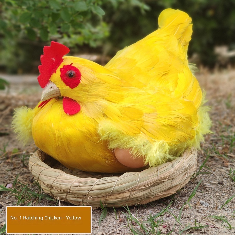 Egg-incubating chicken no 1-yellow