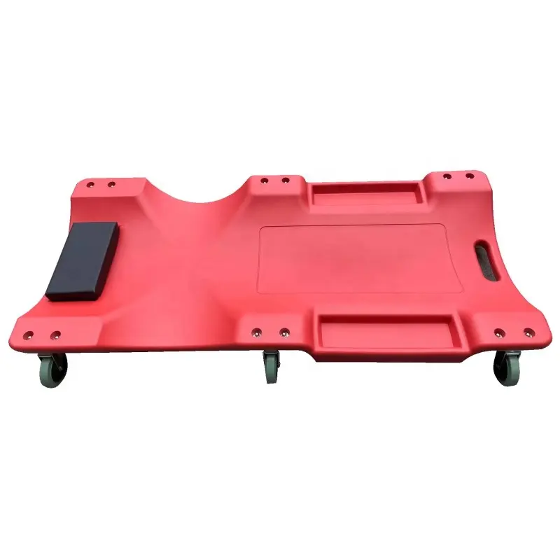 Ferramenta para mecânico de garagem, ferramenta para reparo de carros, crawper automotivo vermelho PE 36" com rodas e acolchoado