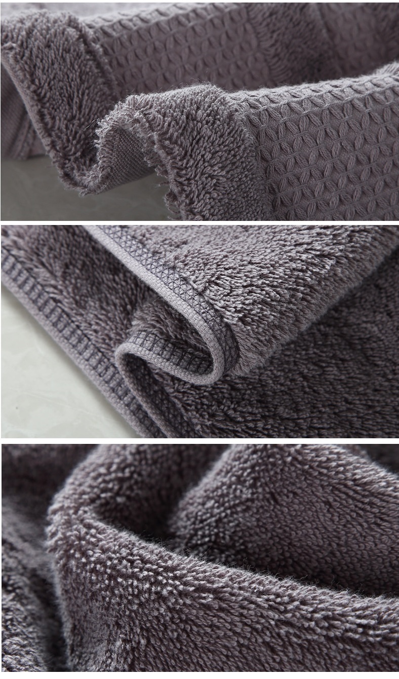 toallas de algodon 100% High Lujo de lujo Alta calidad 80*160 40*75cm blanco gris