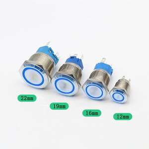 IP65 impermeabile 5V 12V 24V 220V luce a LED con interruttore a pulsante in metallo per motore auto rosso blu interruttore di alimentazione - Product Image 6