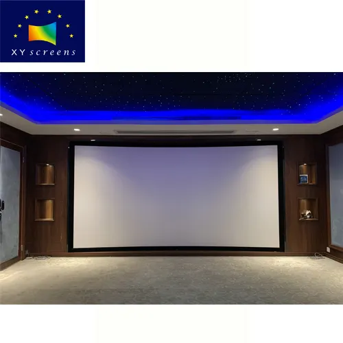 XYscreen schermo per proiettore con cornice curva CHK80C da 190 pollici con WF1 PRO MAX 4K per proiettori epson optoma benq 4k