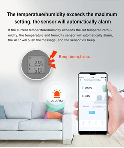2023 nuovo design WiFi zigbee sensore di umidità della temperatura con Display Lcd e monitoraggio dell'app - Product Image 5