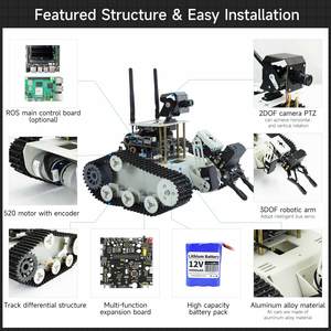 Trans bot SE ROS Robot Car mit Crawler-Struktur kann MoveIt-Simulations design für Jetson Nano B01 und Raspberry Pi 5 realisieren
