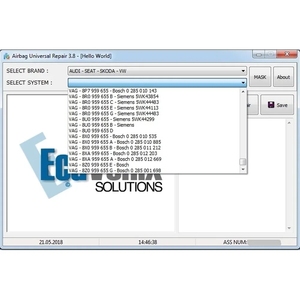 V3.8 SRS-Reset-Tool Universal-A-I-R-B-A-G-ECU-Programmierer OBD-Auto diagnose software für Crash-Daten Klare englische Version