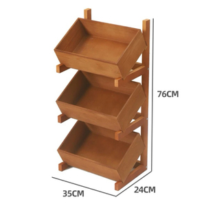 Bán buôn tùy chỉnh bằng gỗ bánh mì <span class=keywords><strong>Rack</strong></span> hiển thị cổ điển món tráng miệng bakeshop carton lưu trữ chủ sở hữu tùy chỉnh Giải pháp lưu trữ - Product Image 5