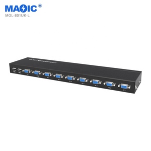 1440P 60Hz Full HD <strong>KVM</strong> VGA <strong>Switch</strong> <strong>8</strong> <strong>Input</strong> <strong>1</strong> <strong>Output</strong> USB2.0 HDMI Video Switcher Converter for Monitors Keyboard Mouse