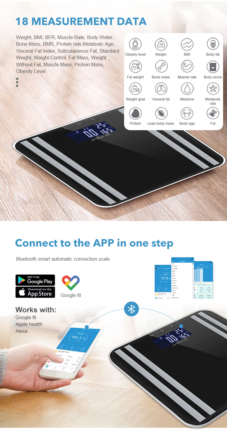 OEM/ODM New Product 180kg Home Battery Bathroom Electronic Scale Digital Weighing Digital Body Weight Scale