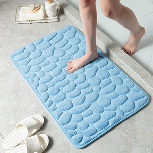 廉价3D卵石软快干超级吸水防滑记忆泡沫浴室浴垫 - Product Image 4