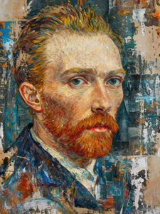 Phong cách ấn tượng nổi tiếng Leonardo Da Vinci <span class=keywords><strong>Albert</strong></span> <span class=keywords><strong>Einstein</strong></span> Vincent Van Gogh Chân Dung handpainted thân thiện với môi Tranh sơn dầu vải - Product Image 4