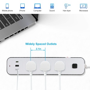 New <strong>Design</strong> <strong>Extension</strong> <strong>Socket</strong> 3 Way 2 USB 1 Type-c Ports Universal Power <strong>Sockets</strong> - Product Image 4