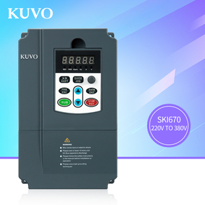 Convertidor de 220v de entrada monofásica a 380v, salida trifásica, 7,5kw, 10HP, VFD, inversor de frecuencia Variable