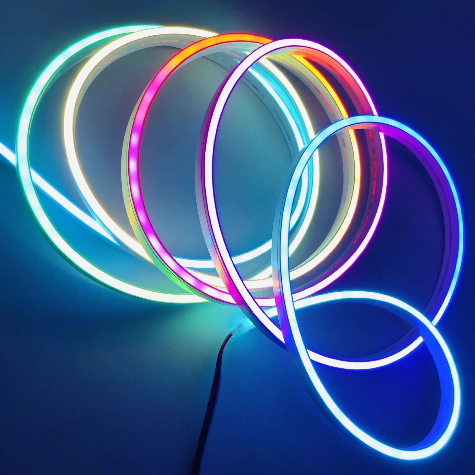 10*22mm WS2811 Waterproof RGB Neon Wire Colorful Neon Tube 12v Addressable Neon LED Strip